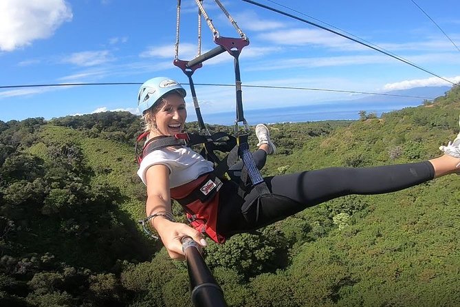 6 Dual-Zipline Mountain Adventure in Maui - Crossing the long suspension bridge