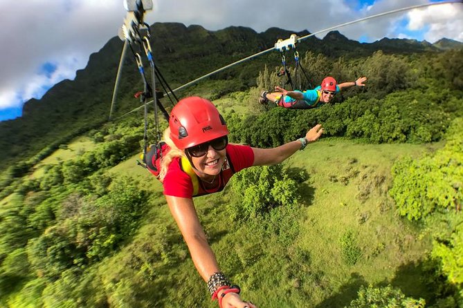 AdrenaLine Zipline Tour with WaterZip by Outfitters Kauai - Four rides, one swimming hole, and a strong finish