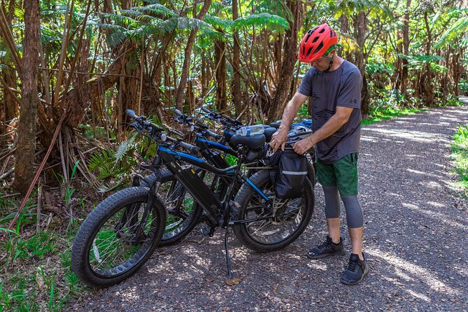 Big Island: Fat Tire E-Bike Tour through Volcanoes National Park - The lava tube walk and a short break from the saddle