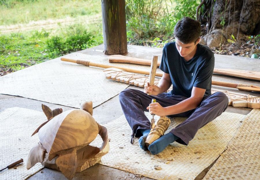 Big Island: Tiki Carving Workshop - The ride from the farm to the carving hut