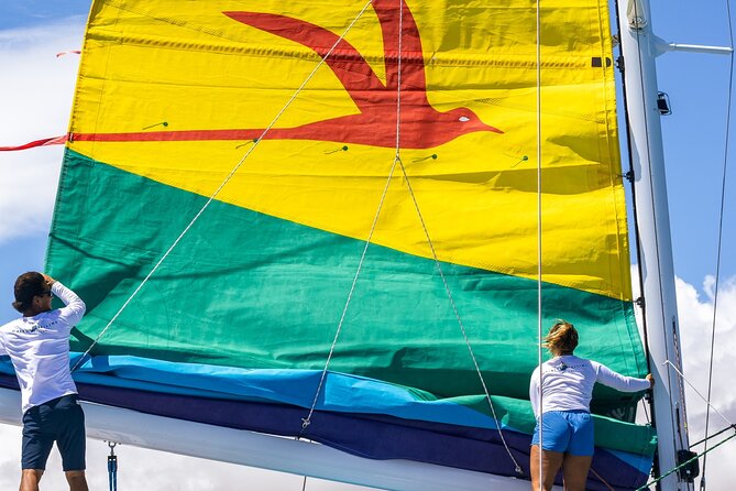 Board from Waikiki Beach for a scenic Sunset Sail on the Hāwea - What you see as the sun drops