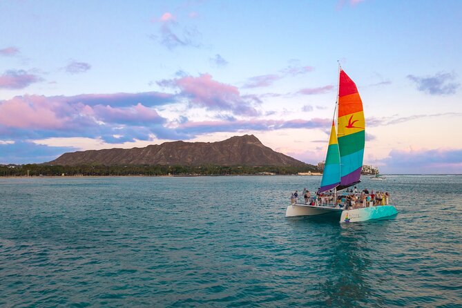 Board from Waikiki Beach for a scenic Sunset Sail on the Hāwea - Is $72.96 a fair price?