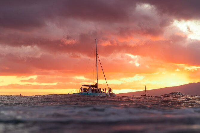 Board from Waikiki Beach for a scenic Sunset Sail on the Hāwea - The beach boarding is part of the adventure