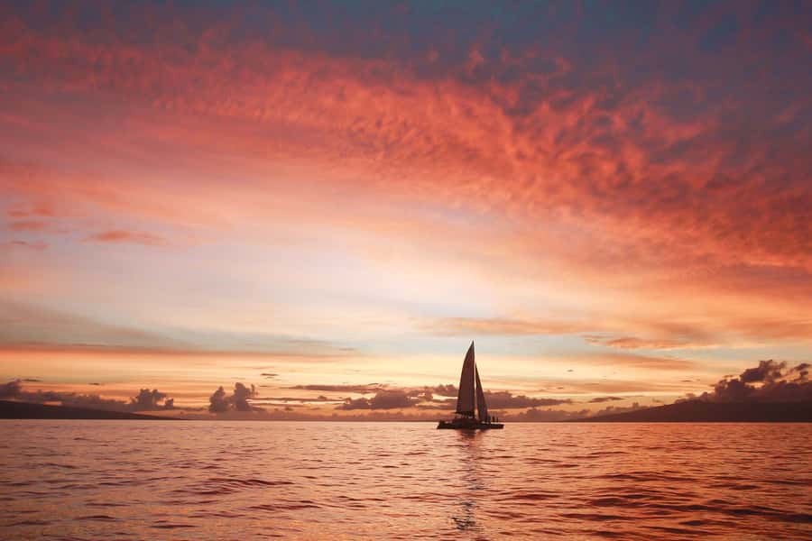 From Ma'alaea: 'Alihilani Sunset Sail Catamaran Tour - Leaving Ma’alaea Harbor on the ‘Alihilani
