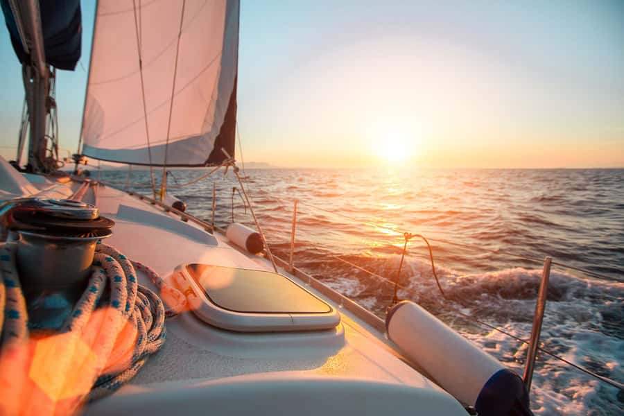 From Ma'alaea: 'Alihilani Sunset Sail Catamaran Tour - The first stretch across the Au‘Au Channel