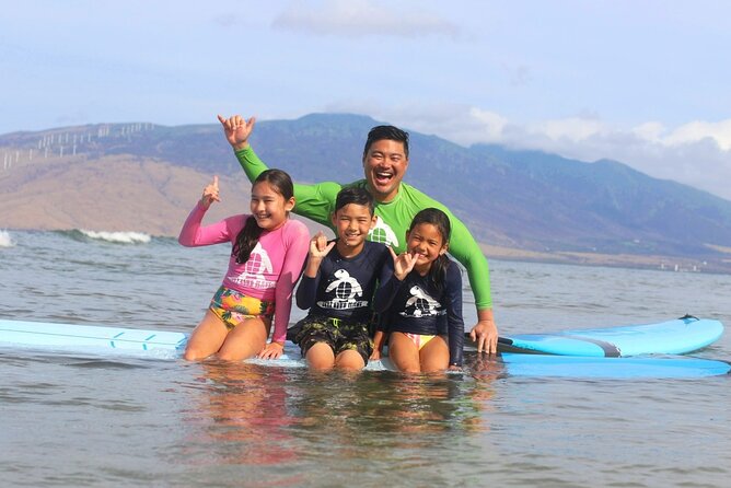 Group Surf Lesson at Kalama Beach in Kihei - The rocky-bottom caution at Kalama Beach