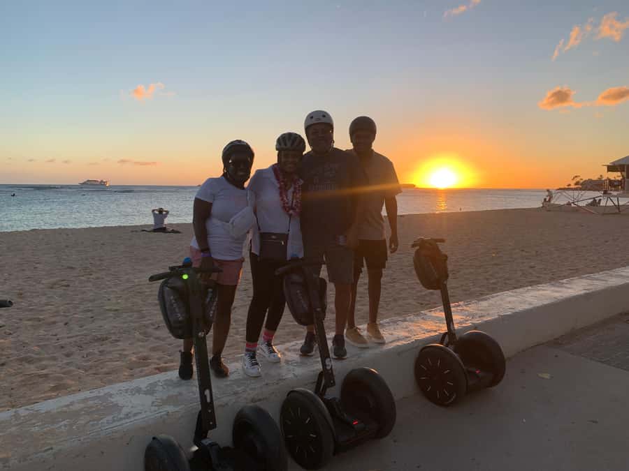 Honolulu: Magic Island & Beach Segway Tour - Magic Island Lagoon and the Diamond Head view