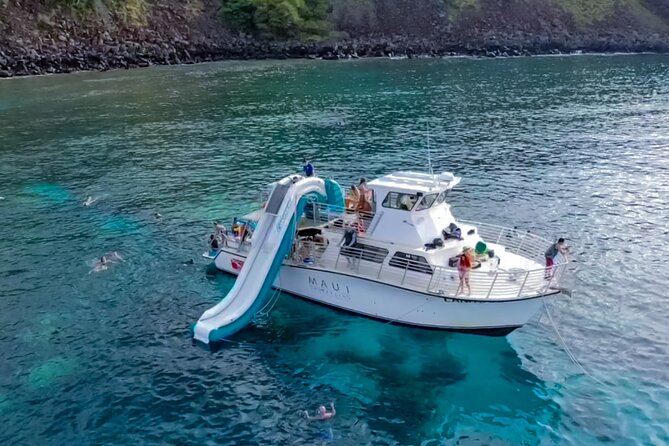 Maui: Molokini & Turtle Town Snorkel & Waterslide Adventure - A crew that handles beginners well