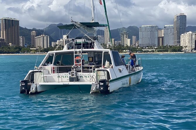 Oahu Catamaran Snorkel Tour: See Turtles 100% Guaranteed - Equipment, snacks, and comfort on board