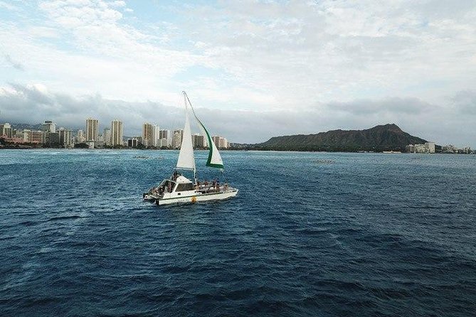Oahu Catamaran Waikiki Sunset on 40 Foot Catamaran: Food and BYOB - A sunset sail with Diamond Head in the front row