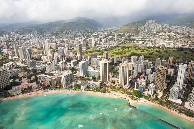 Oahu: Magnum PI Hughes 500 4-Passenger Doors-Off Helicopters - Pearl Harbor, Honolulu Harbor, and Waikiki from above