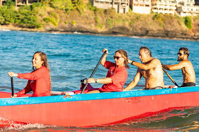 Outrigger Canoe Surfing at Kalapaki Beach - Paddling the Kalapaki Beach coastline